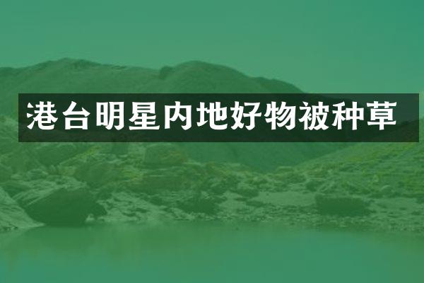 港台明星内地好物被种草