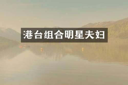 港台组合明星夫妇