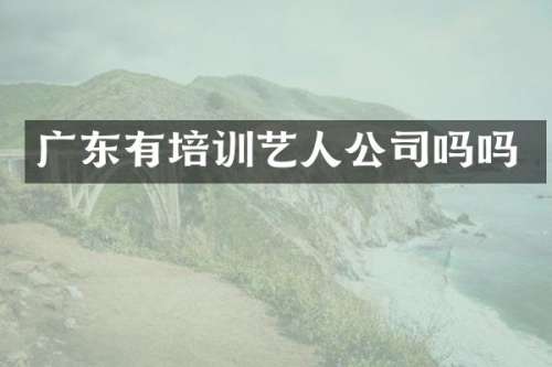 广东有培训艺人公司吗吗