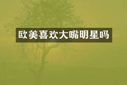 欧美喜欢大嘴明星吗