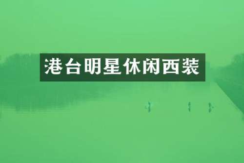 港台明星休闲西装