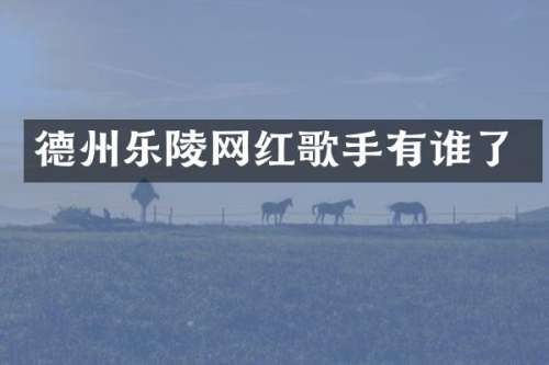 德州乐陵网红歌手有谁了