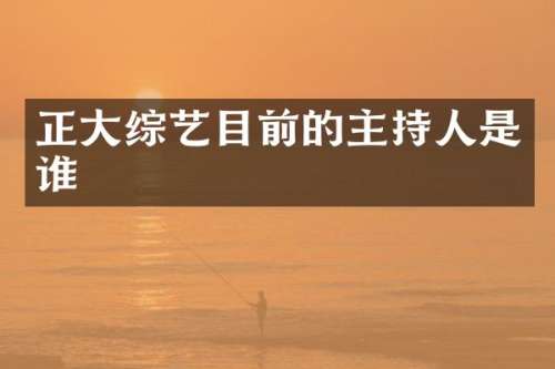 正大综艺目前的主持人是谁