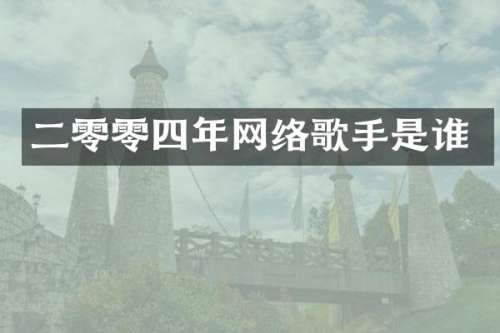 二零零四年网络歌手是谁