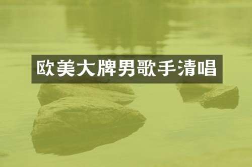 欧美大牌男歌手清唱