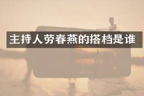 主持人劳春燕的搭档是谁