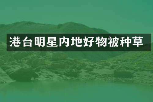 港台明星内地好物被种草