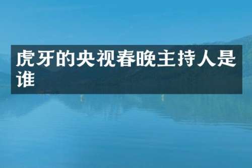 虎牙的央视主持人是谁