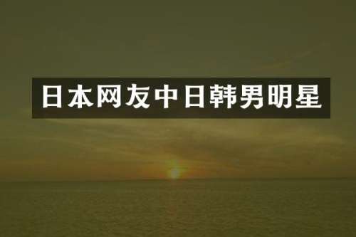 日本网友中日韩男明星