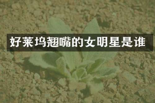 好莱坞翘嘴的女明星是谁