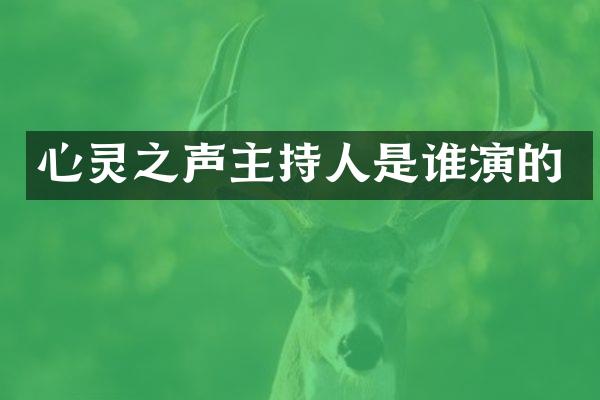 心灵之声主持人是谁演的