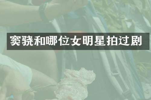 窦骁和哪位女明星拍过剧