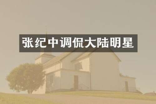 张纪中调侃大陆明星