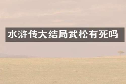 水浒传大结局武松有死吗