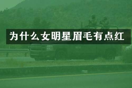 为什么女明星眉毛有点红