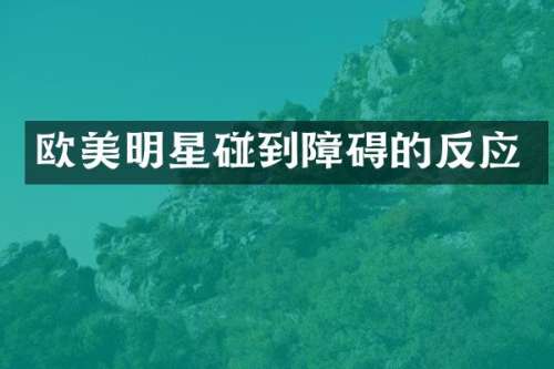欧美明星碰到障碍的反应