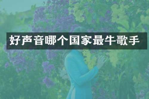 好声音哪个国家最牛歌手