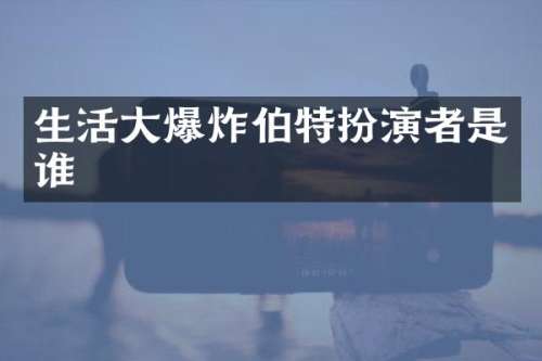 生活大爆炸伯特扮演者是谁