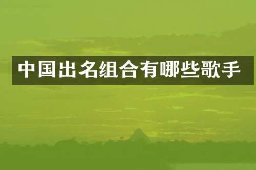 中国出名组合有哪些歌手