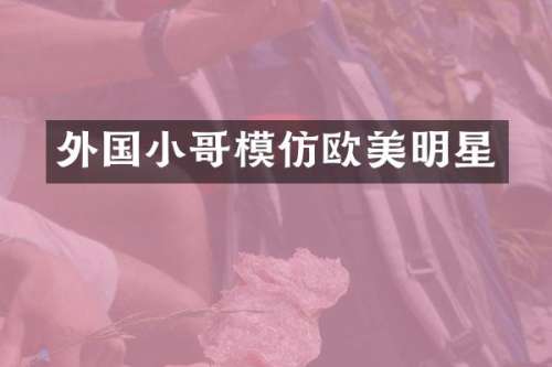 外国小哥模仿欧美明星