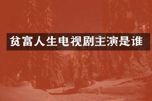 贫富人生电视剧主演是谁