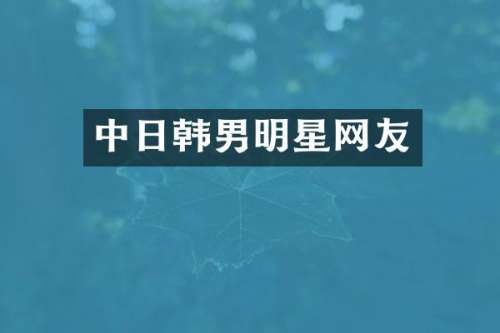 中日韩男明星网友