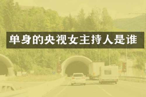 单身的央视女主持人是谁
