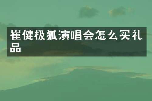 崔健极狐演唱会怎么买礼品