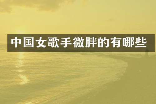 中国女歌手微胖的有哪些