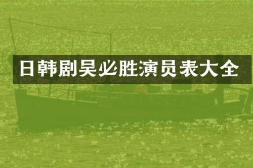日韩剧吴必胜演员表大全