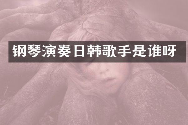 钢琴演奏日韩歌手是谁呀