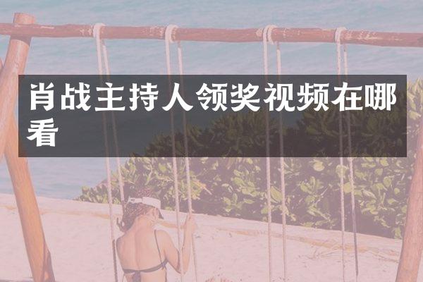 肖战主持人领奖视频在哪看
