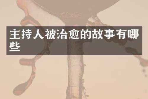 主持人被治愈的故事有哪些