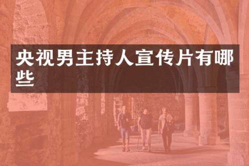 央视男主持人宣传片有哪些