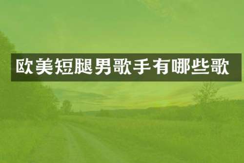 欧美短腿男歌手有哪些歌