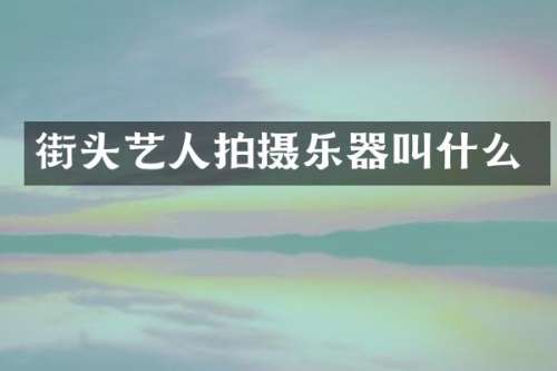 街头艺人拍摄乐器叫什么