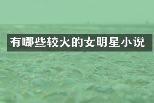 有哪些较火的女明星小说