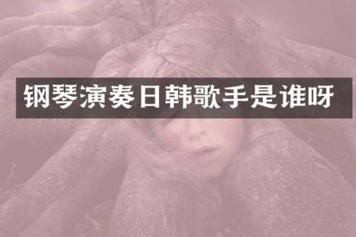 钢琴演奏日韩歌手是谁呀
