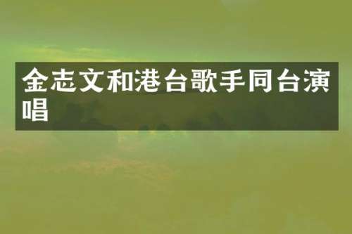 金志文和港台歌手同台演唱