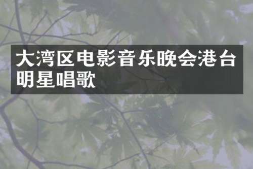 大湾区电影音乐晚会港台明星唱歌
