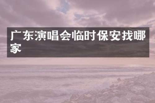 广东演唱会临时保安找哪家