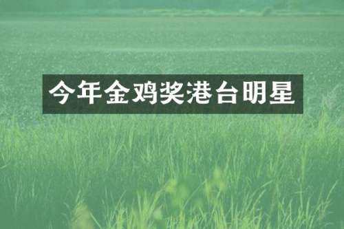 今年金鸡奖港台明星
