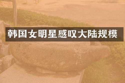 韩国女明星感叹大陆规模