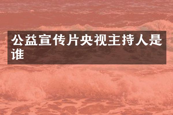 公益宣传片央视主持人是谁