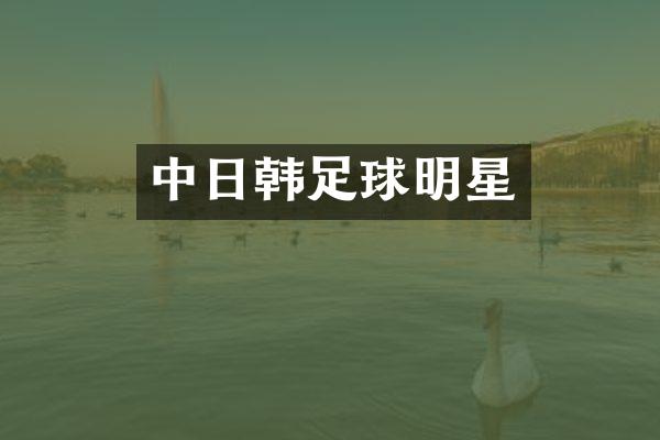 中日韩足球明星