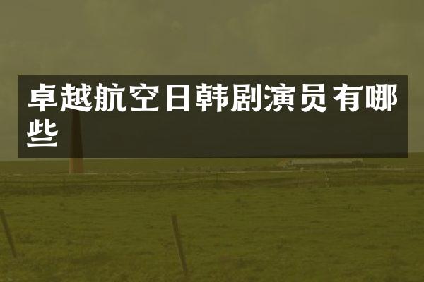 卓越航空日韩剧演员有哪些