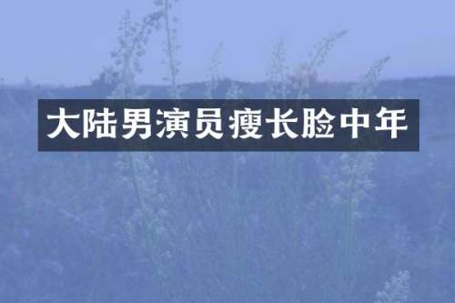 大陆男演员瘦长脸中年