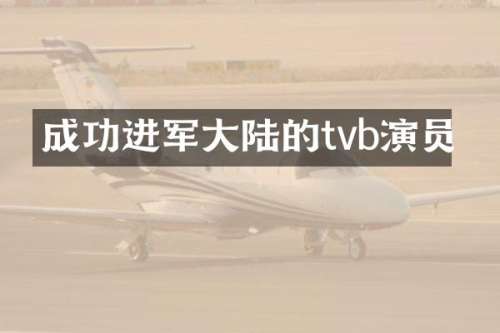 成功进军大陆的tvb演员