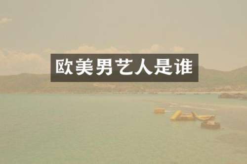 欧美男艺人是谁