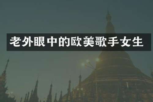 老外眼中的欧美歌手女生